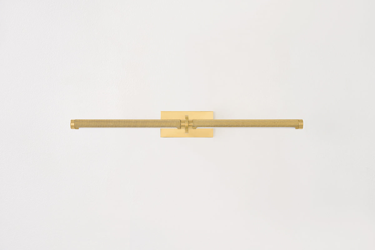 Hudson Valley Deptford 24" Picture Light in Aged Brass, room setting 1