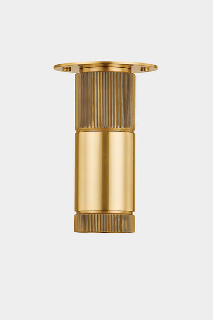 Hudson Valley Dighton Flush Mount in Aged Brass, room setting 1