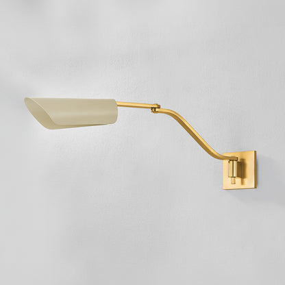 Hudson Valley Douglaston Wall Sconce in Aged Brass / Soft Sand, alternate view 1