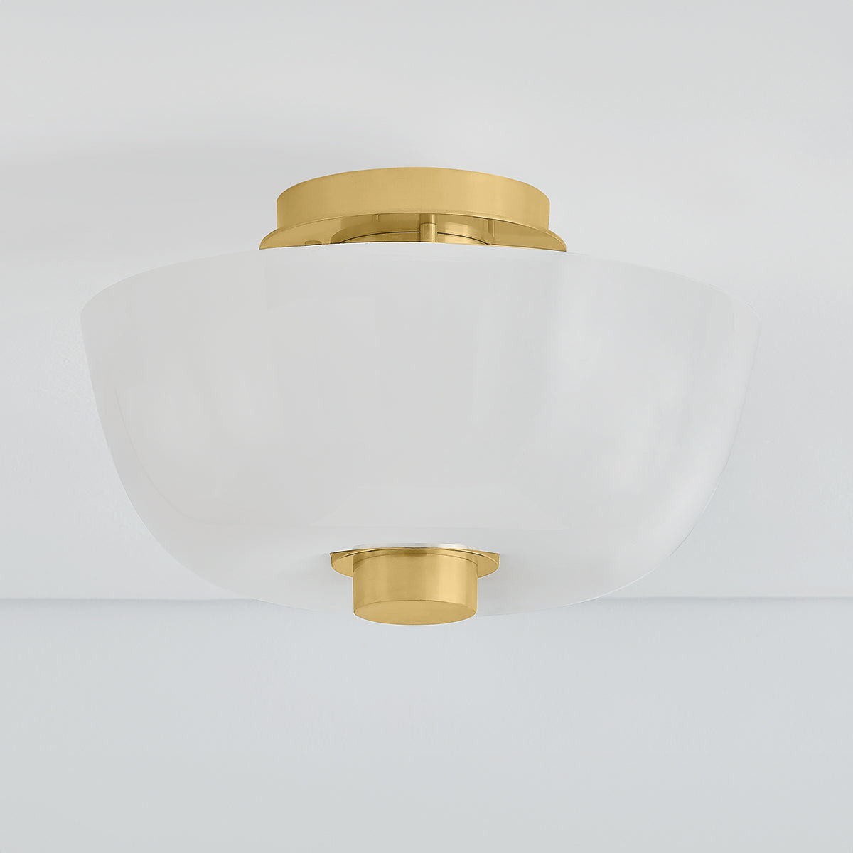 Hudson Valley Dove Flush Mount in Aged Brass, alternate view 1