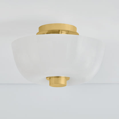 Hudson Valley Dove Flush Mount in Aged Brass, alternate view 1