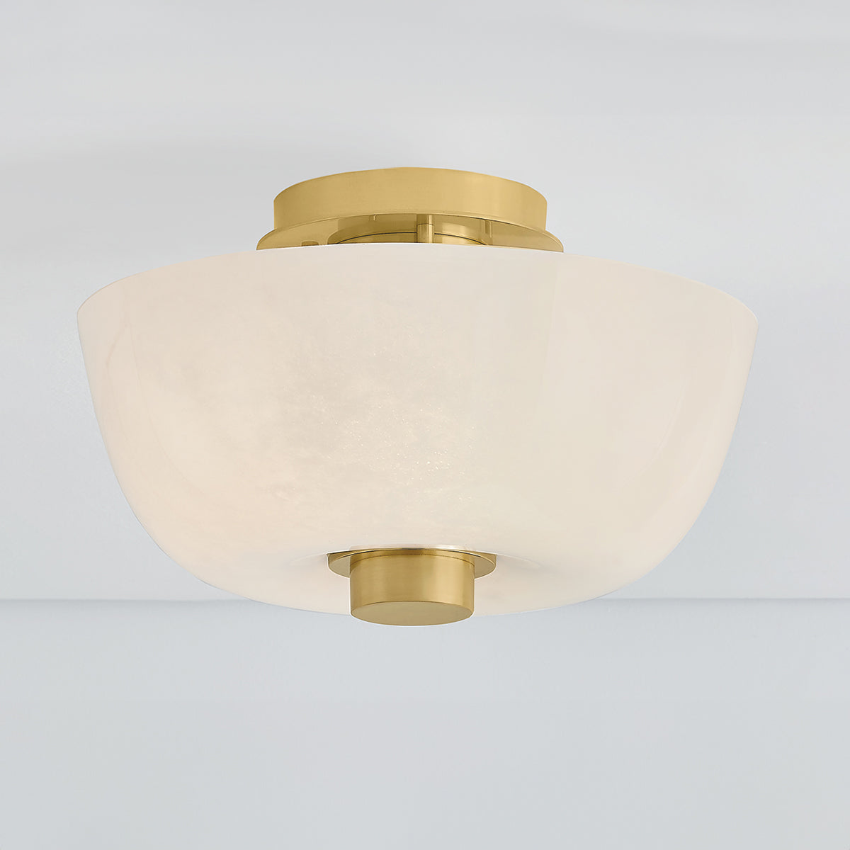 Hudson Valley Dove Flush Mount in Aged Brass, alternate view 2