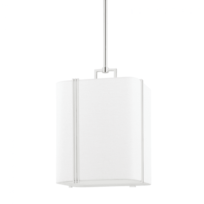 Hudson Valley Downing Pendant Nickel 13.25"W x 17.75"H