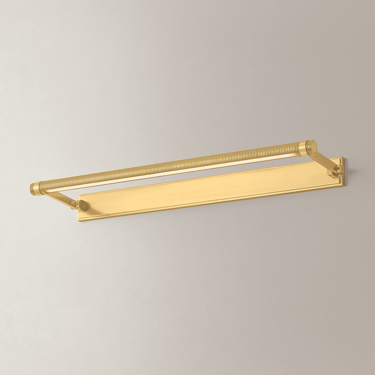 Hudson Valley Duell 30" Picture Light in Aged Brass, alternate view 4