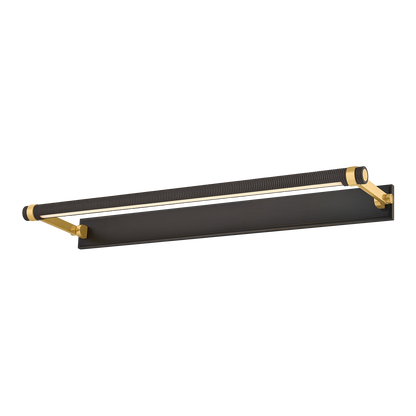 Hudson Valley Duell 30" Picture Light Aged Brass with Distressed Bronze