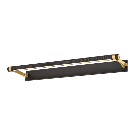Hudson Valley Duell 30" Picture Light Aged Brass with Distressed Bronze