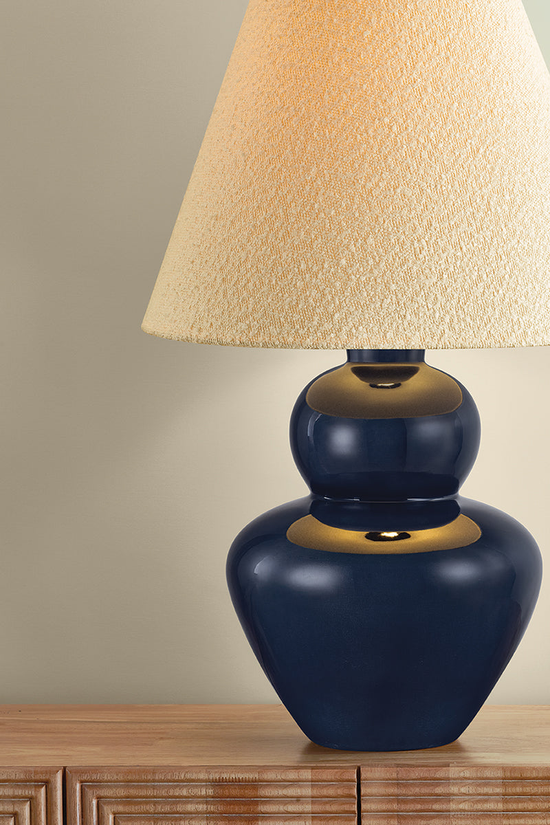 Hudson Valley Dumont Table Lamp in Aged Brass, room setting 3