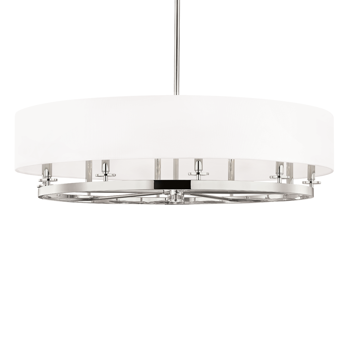 Hudson Valley Durham 10-Light Chandelier Polished Nickel
