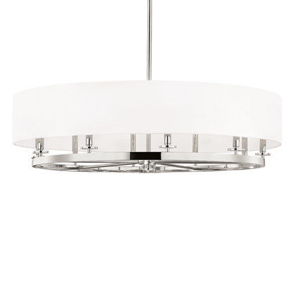 Hudson Valley Durham 10-Light Chandelier Polished Nickel