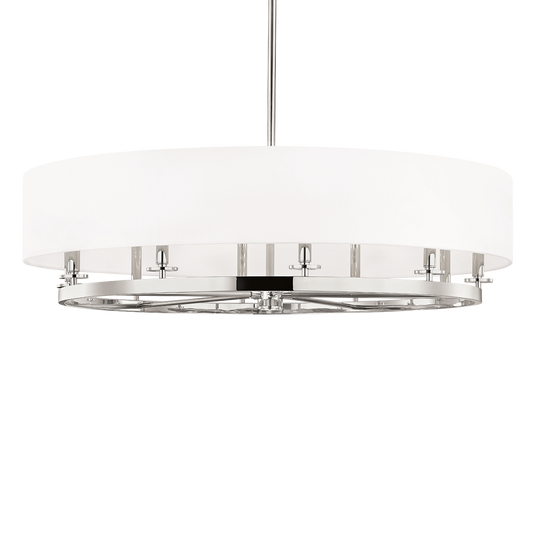 Hudson Valley Durham 10-Light Chandelier Polished Nickel