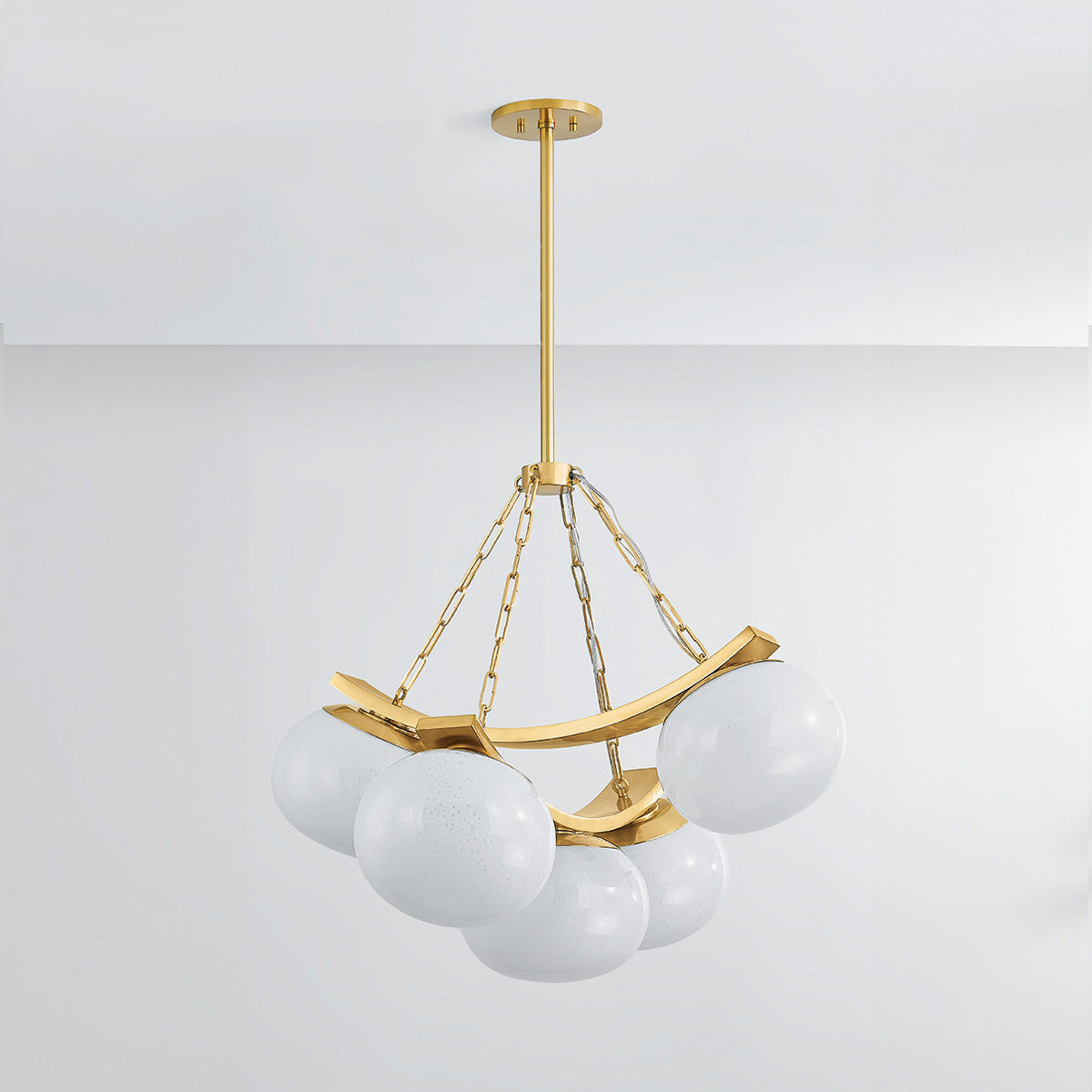 Hudson Valley Duxbury 5-Light Chandelier in Aged Brass, alternate view 1