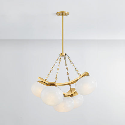 Hudson Valley Duxbury 5-Light Chandelier in Aged Brass, alternate view 2