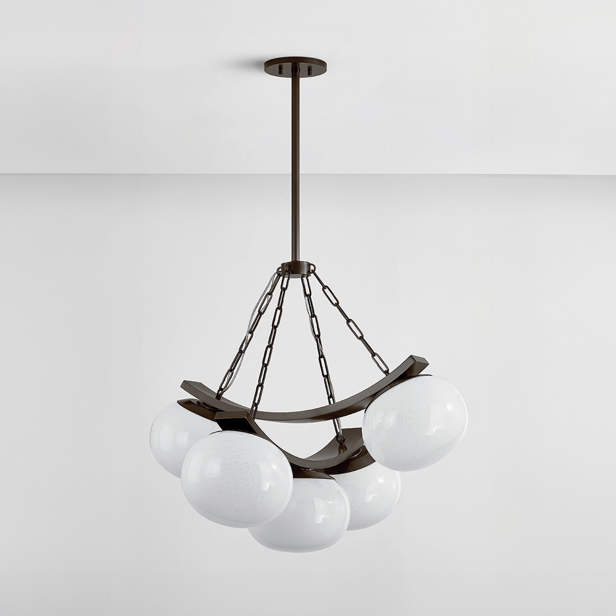 Hudson Valley Duxbury 5-Light Chandelier in Distressed Bronze, alternate view 1