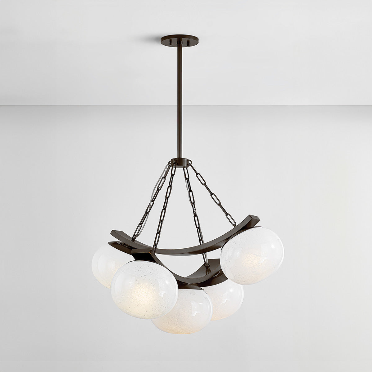 Hudson Valley Duxbury 5-Light Chandelier in Distressed Bronze, alternate view 2