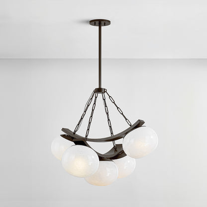 Hudson Valley Duxbury 5-Light Chandelier in Distressed Bronze, alternate view 2