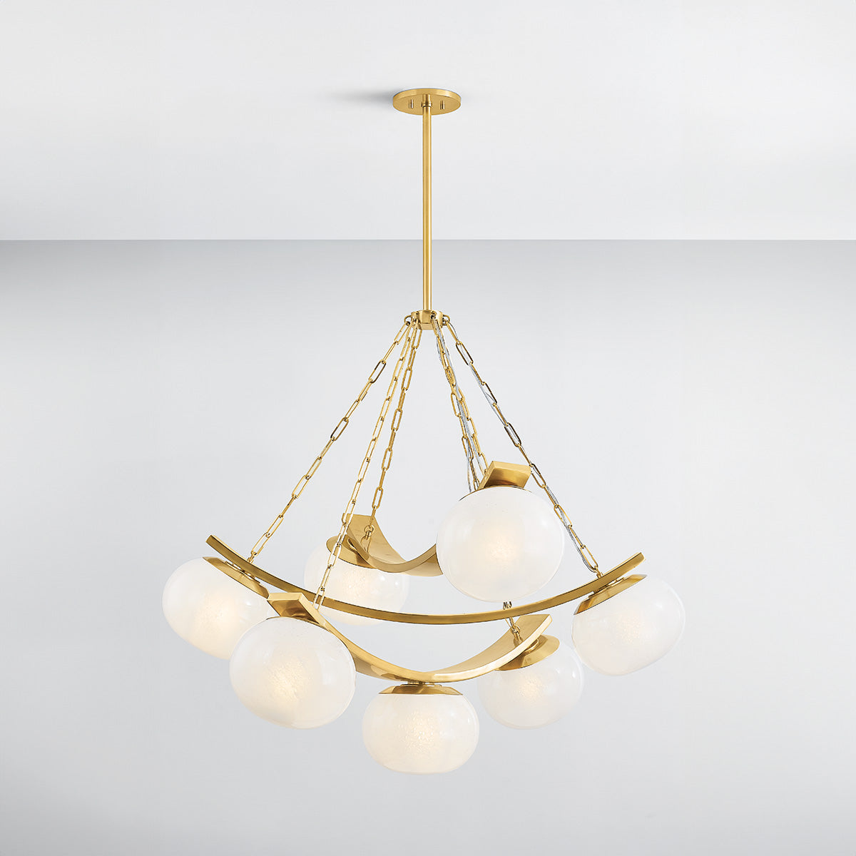 Hudson Valley Duxbury 7-Light Chandelier Aged Brass detail view 2
