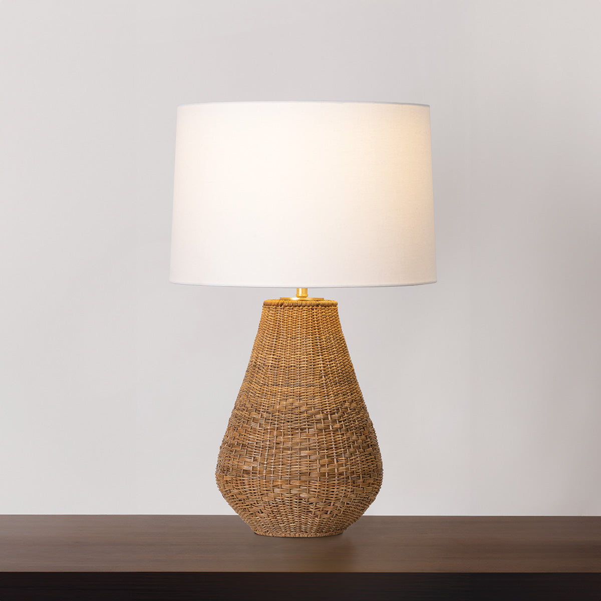 Hudson Valley Eastbridge Table Lamp in Vintage Gold Leaf, alternate view 1