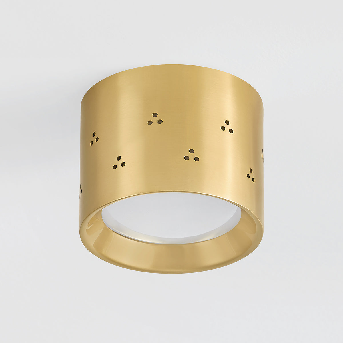 Hudson Valley Edisto Flush Mount in Aged Brass, alternate view 1