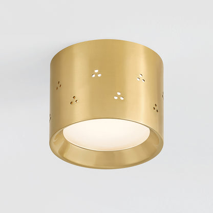 Hudson Valley Edisto Flush Mount in Aged Brass, alternate view 2