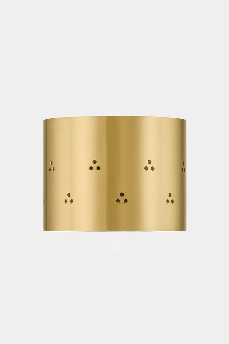 Hudson Valley Edisto Flush Mount in Aged Brass, room setting 1