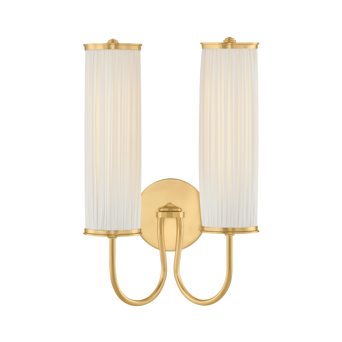 Hudson Valley Elaine 2-Light Wall Sconce Aged Brass