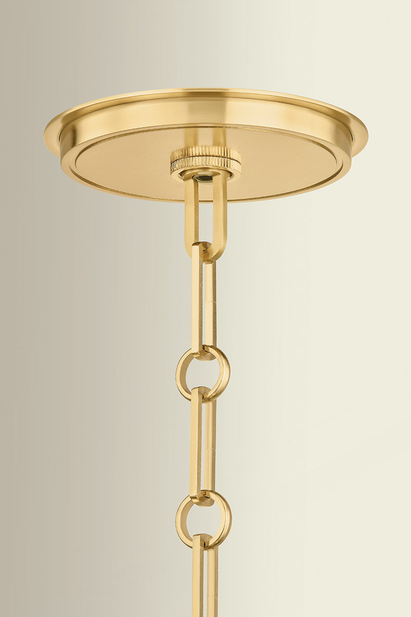 Hudson Valley Ellsworth 15" Lantern in Aged Brass, room setting 1