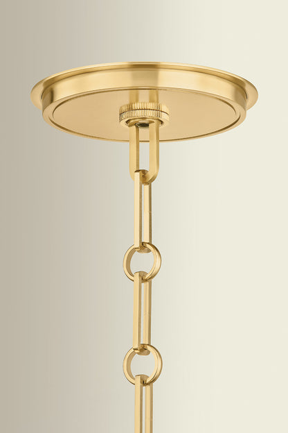 Hudson Valley Ellsworth 15" Lantern in Aged Brass, room setting 1
