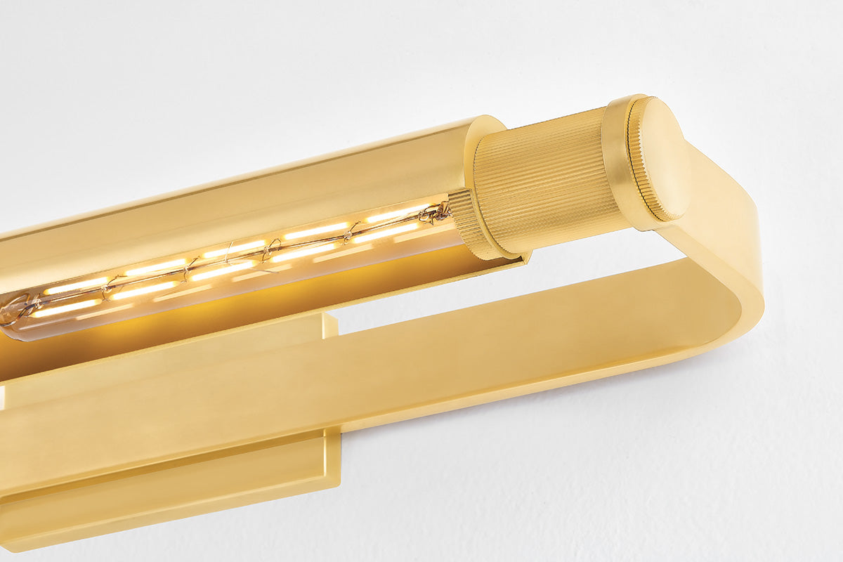 Hudson Valley Elm Park 24" 2-Light Picture Light in Aged Brass, room setting 4