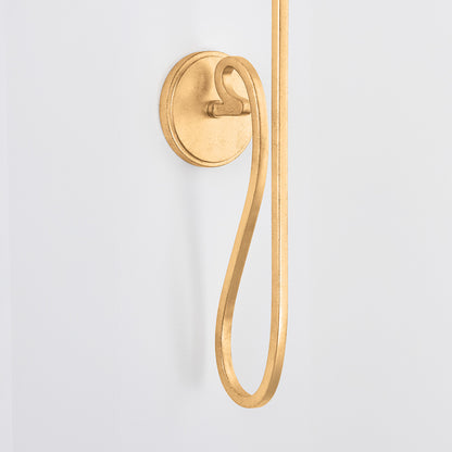 Hudson Valley Elmhurst Wall Sconce in Vintage Gold Leaf, alternate view 4