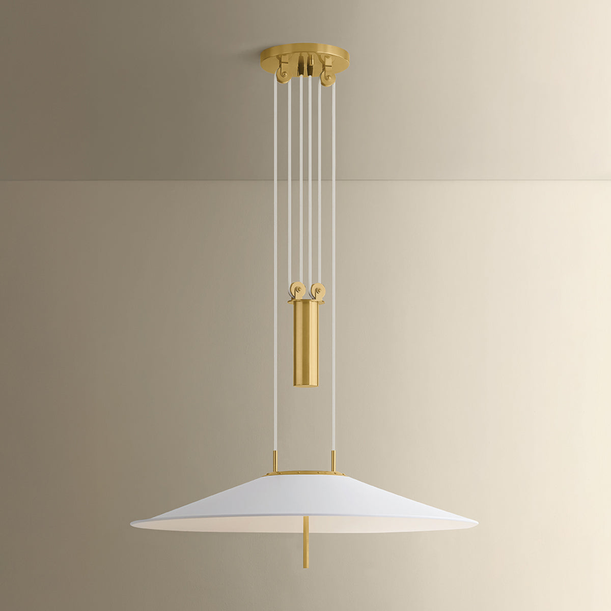 Hudson Valley Emmons Pendant in Aged Brass, alternate view 1