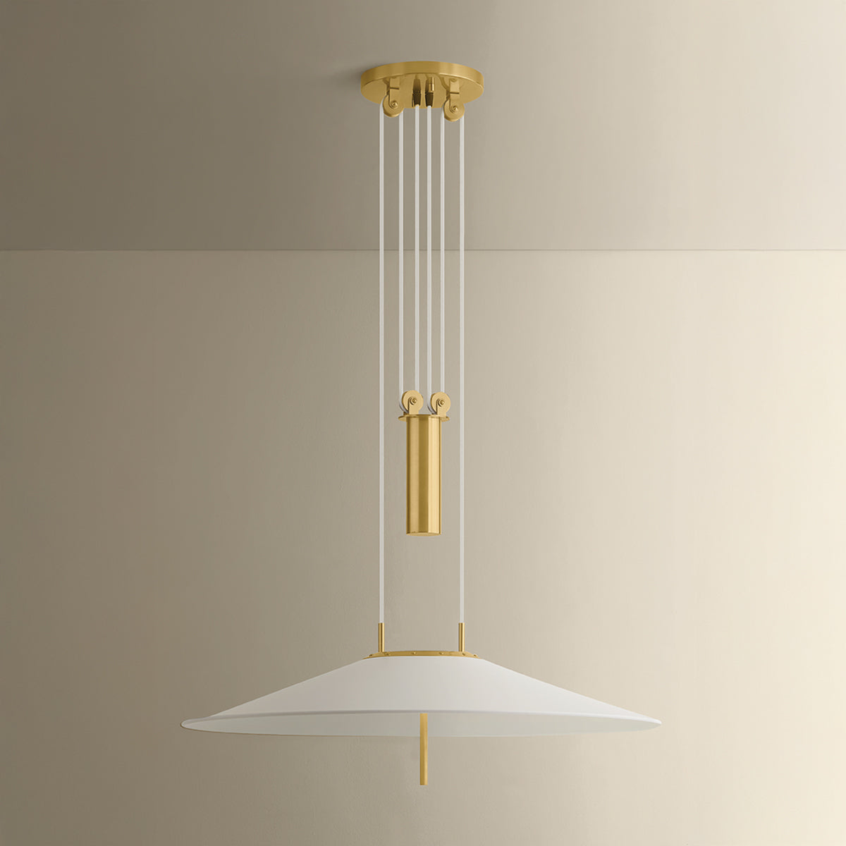 Hudson Valley Emmons Pendant in Aged Brass, alternate view 2