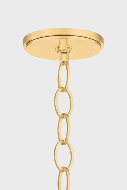 Hudson Valley Enosburg 11" Pendant in Aged Brass, room setting 1