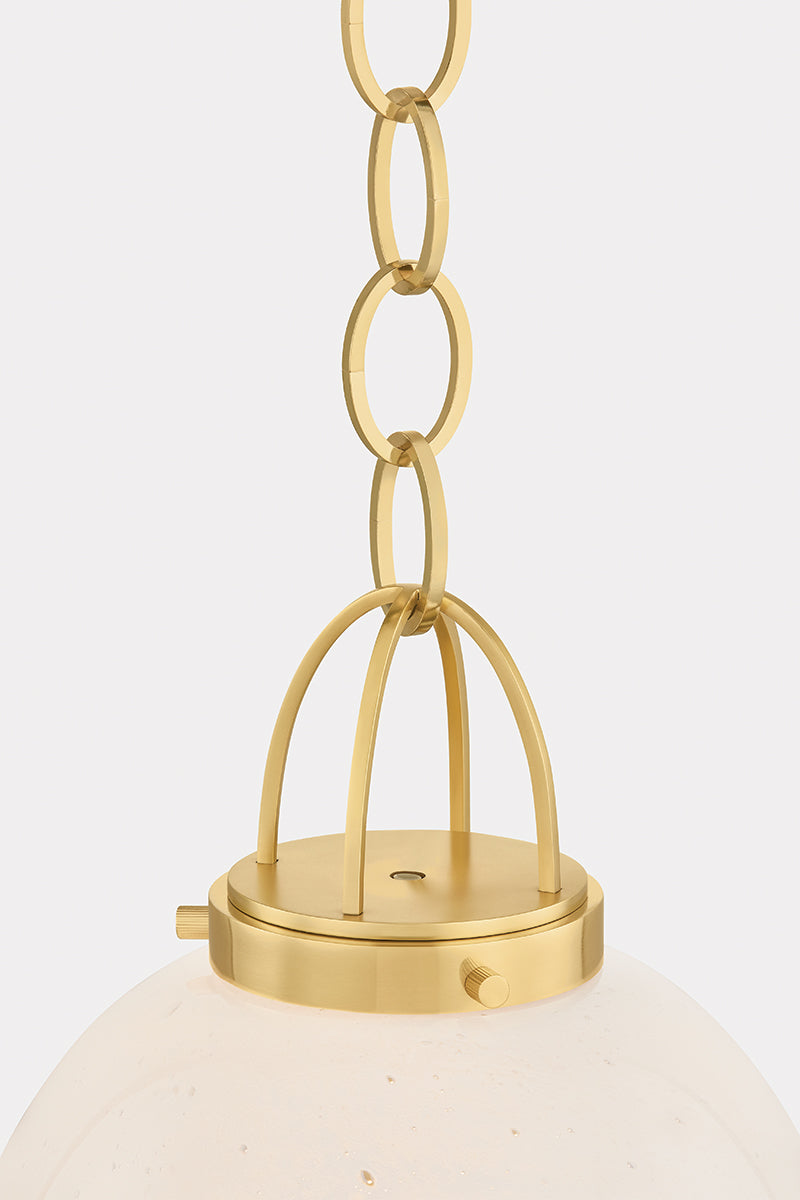 Hudson Valley Enosburg 11" Pendant in Aged Brass, room setting 3