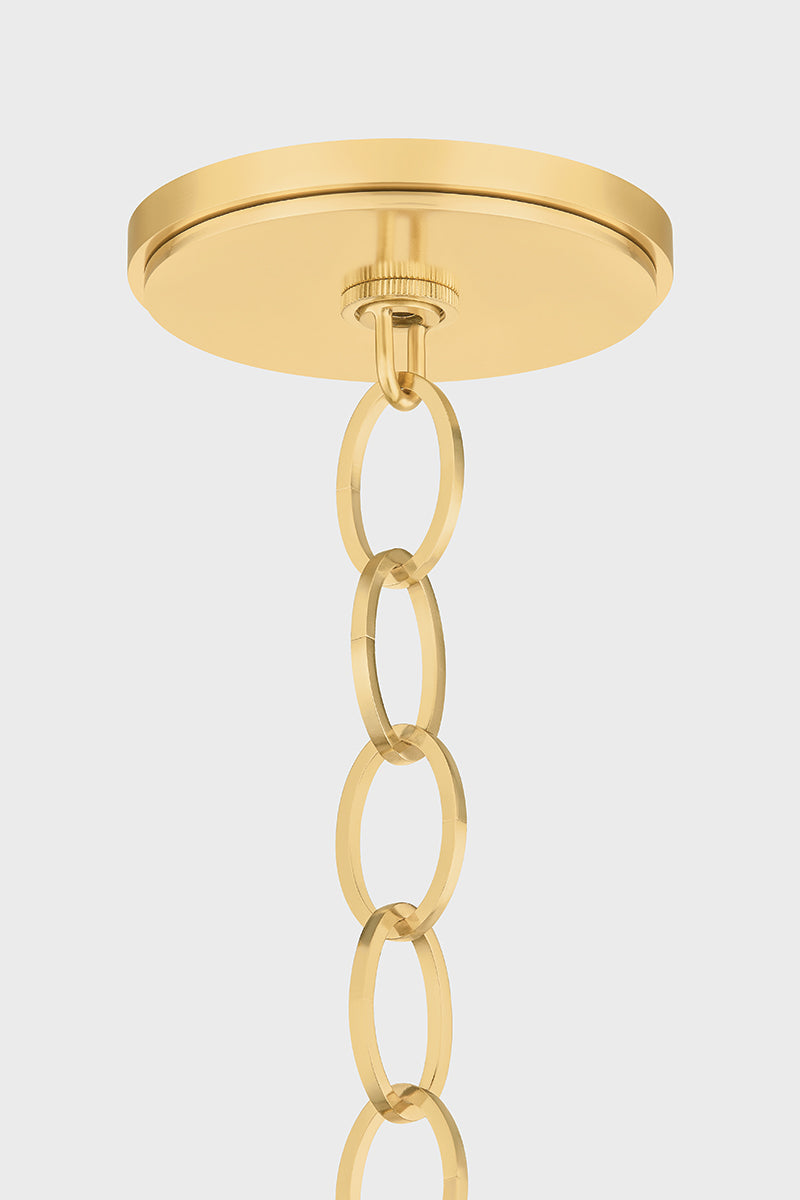 Hudson Valley Enosburg 16" Pendant in Aged Brass, room setting 1