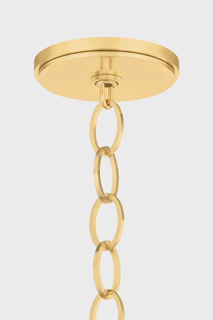 Hudson Valley Enosburg 16" Pendant in Aged Brass, room setting 1