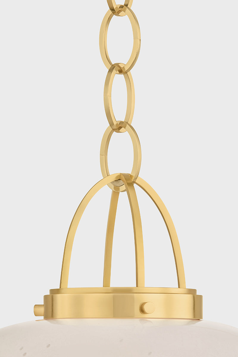 Hudson Valley Enosburg 16" Pendant in Aged Brass, room setting 2