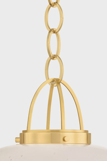 Hudson Valley Enosburg 16" Pendant in Aged Brass, room setting 2