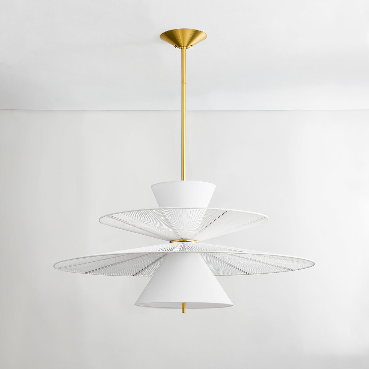Hudson Valley Esperance 2-Light Chandelier in Aged Brass, alternate view 1