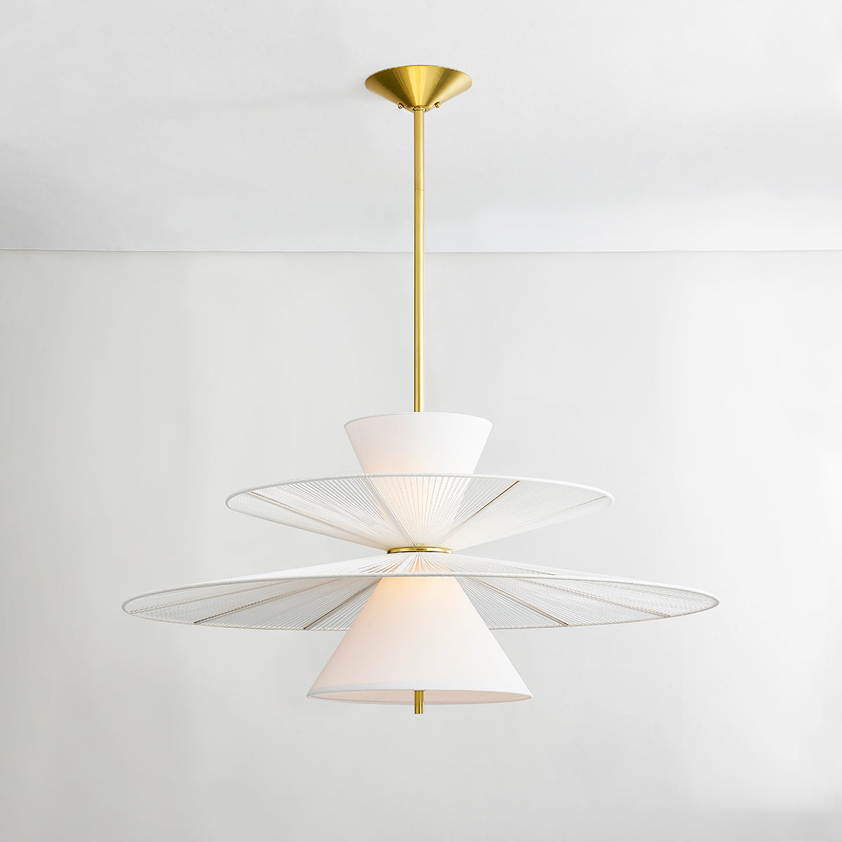 Hudson Valley Esperance 2-Light Chandelier in Aged Brass, alternate view 2