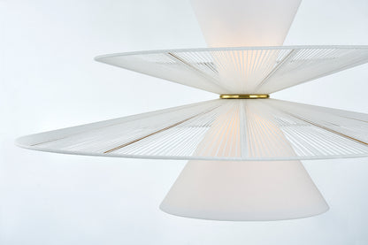 Hudson Valley Esperance 2-Light Chandelier in Aged Brass, room setting 2