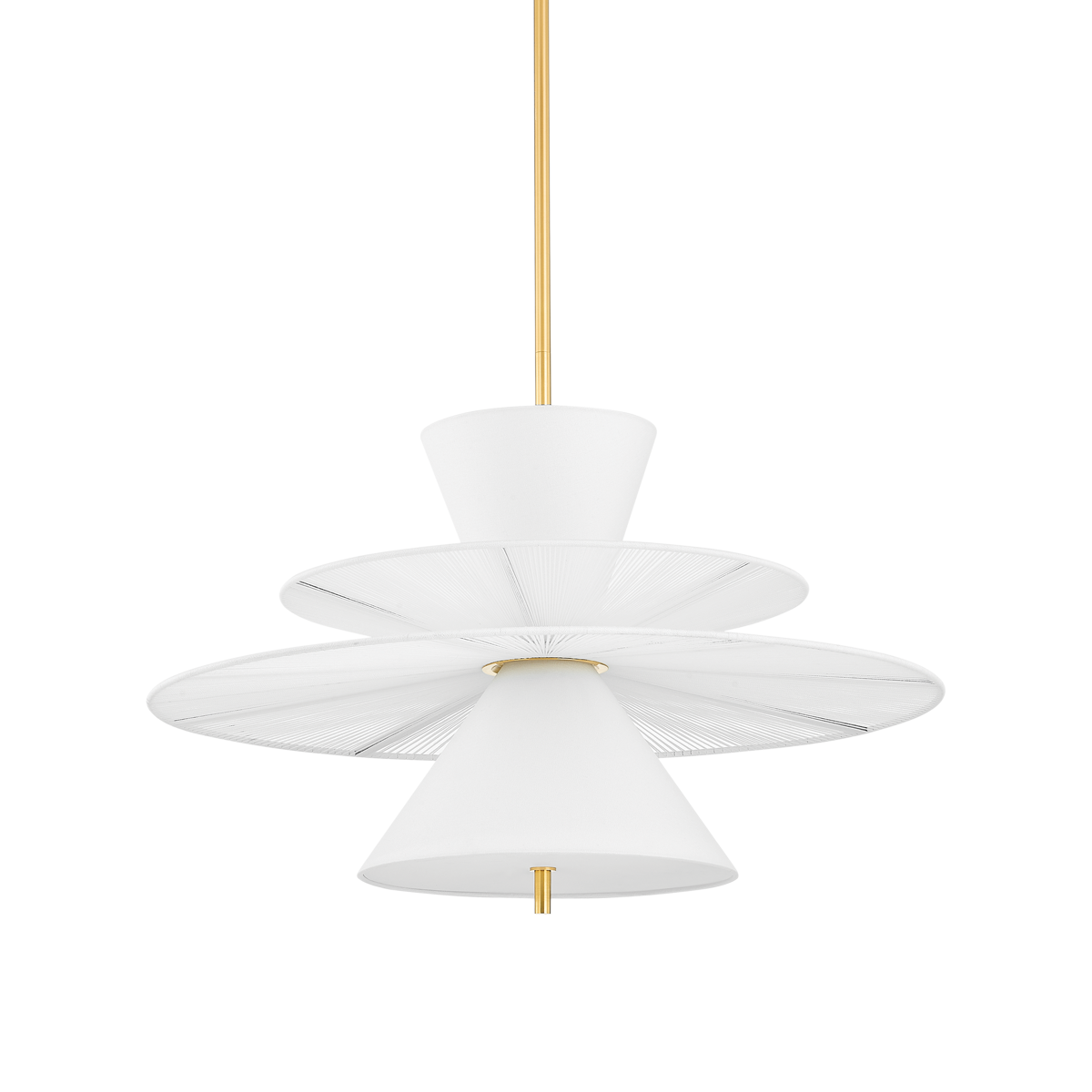 Hudson Valley Esperance 2-Light Pendant Aged Brass
