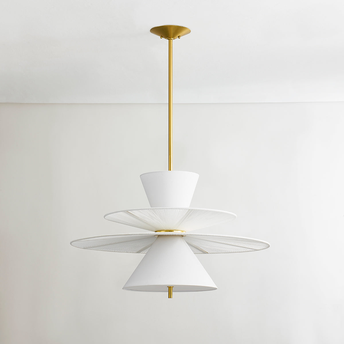 Hudson Valley Esperance 2-Light Pendant in Aged Brass, alternate view 1