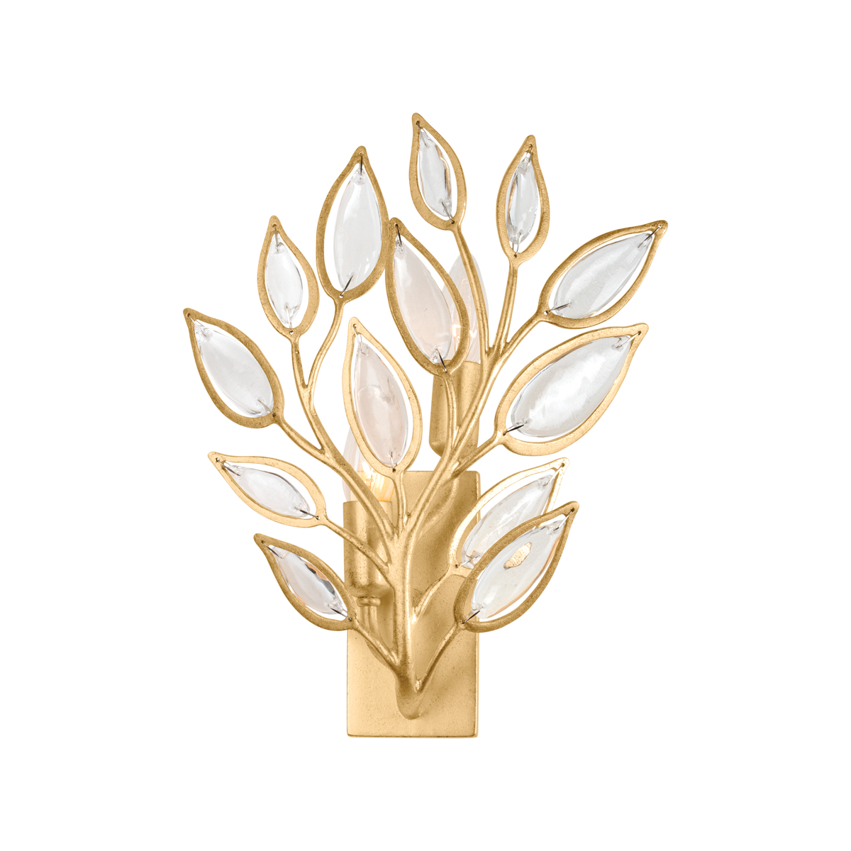 Hudson Valley Fairlee 2-Light Wall Sconce Vintage Gold Leaf