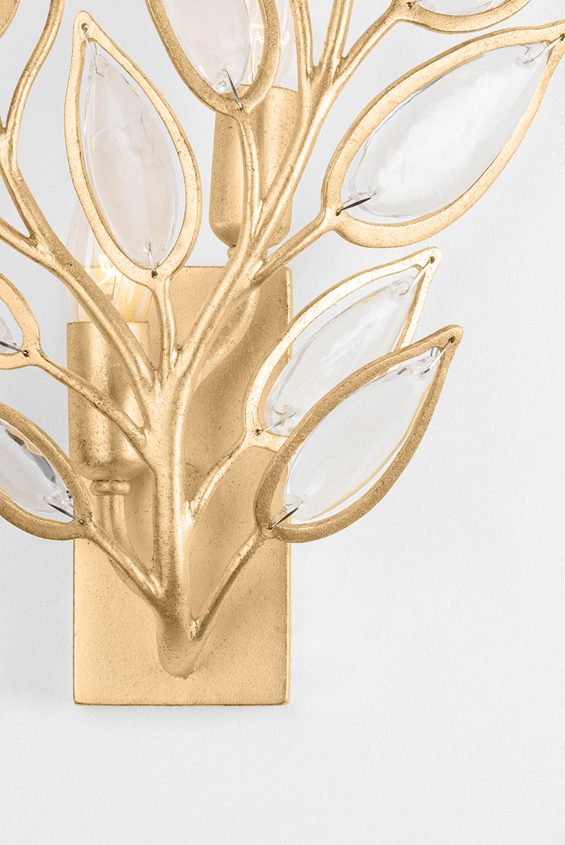 Hudson Valley Fairlee 2-Light Wall Sconce in Vintage Gold Leaf, room setting 2