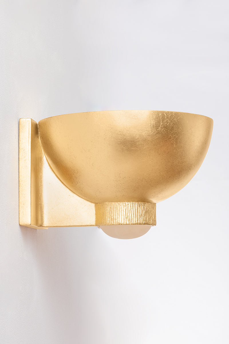 Hudson Valley Fairview Wall Sconce Vintage Gold Leaf detail view 5