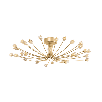 Hudson Valley Falkirk 30-Light Semi-Flush Mount Vintage Gold Leaf