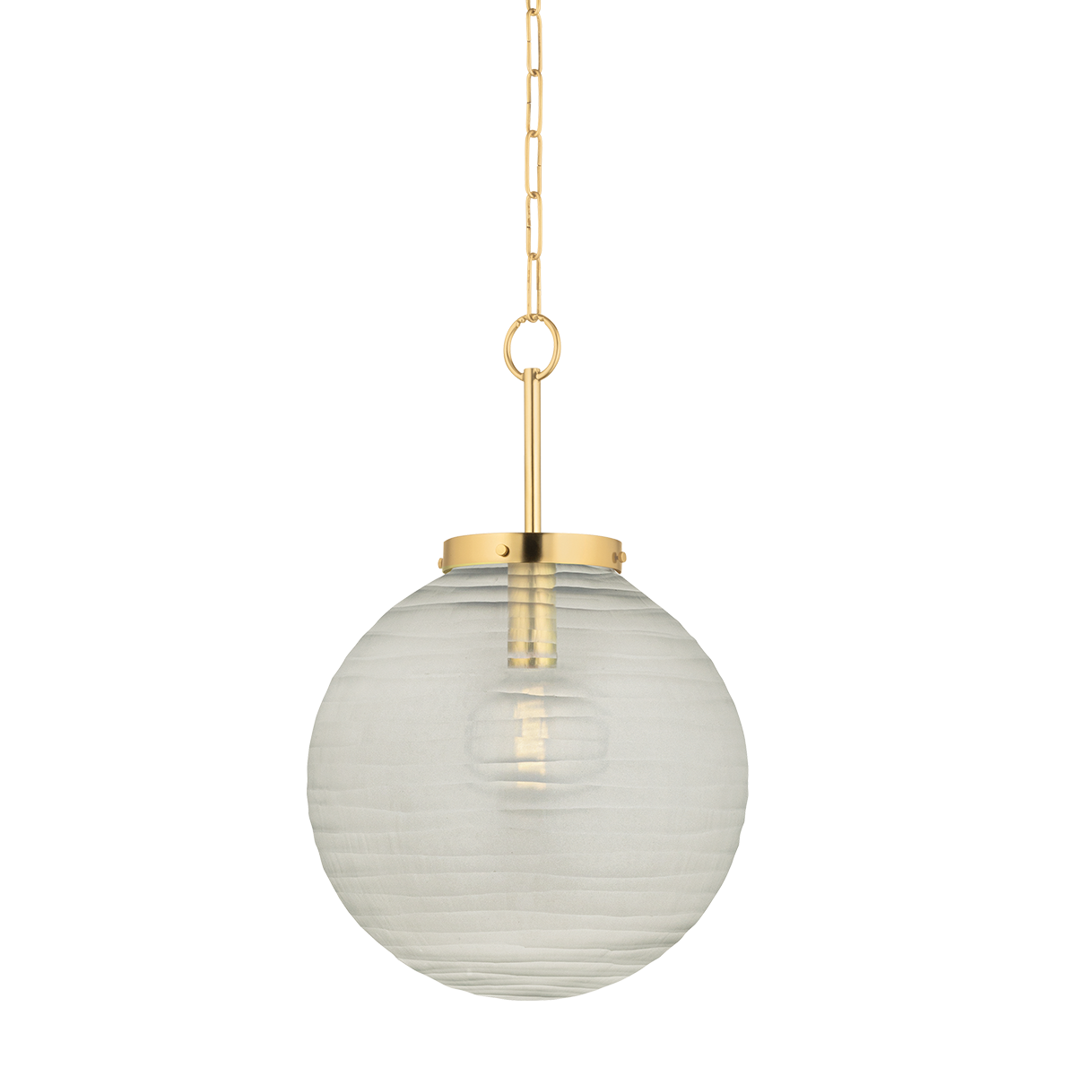 Hudson Valley Falls Mills 16" Pendant Aged Brass