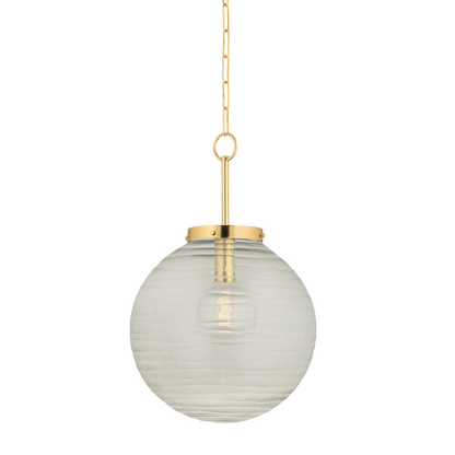Hudson Valley Falls Mills 16" Pendant Aged Brass