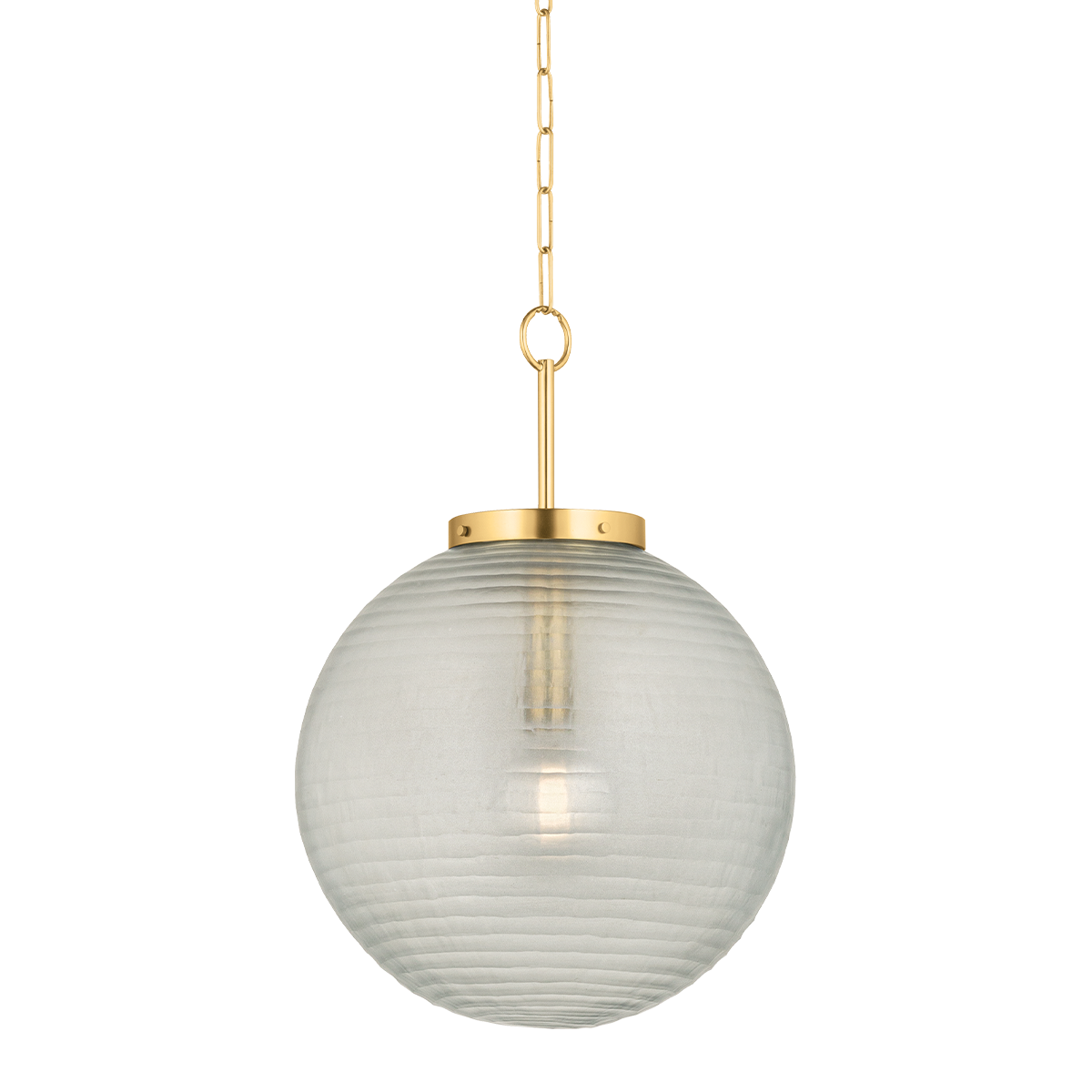 Hudson Valley Falls Mills 20" Pendant Aged Brass