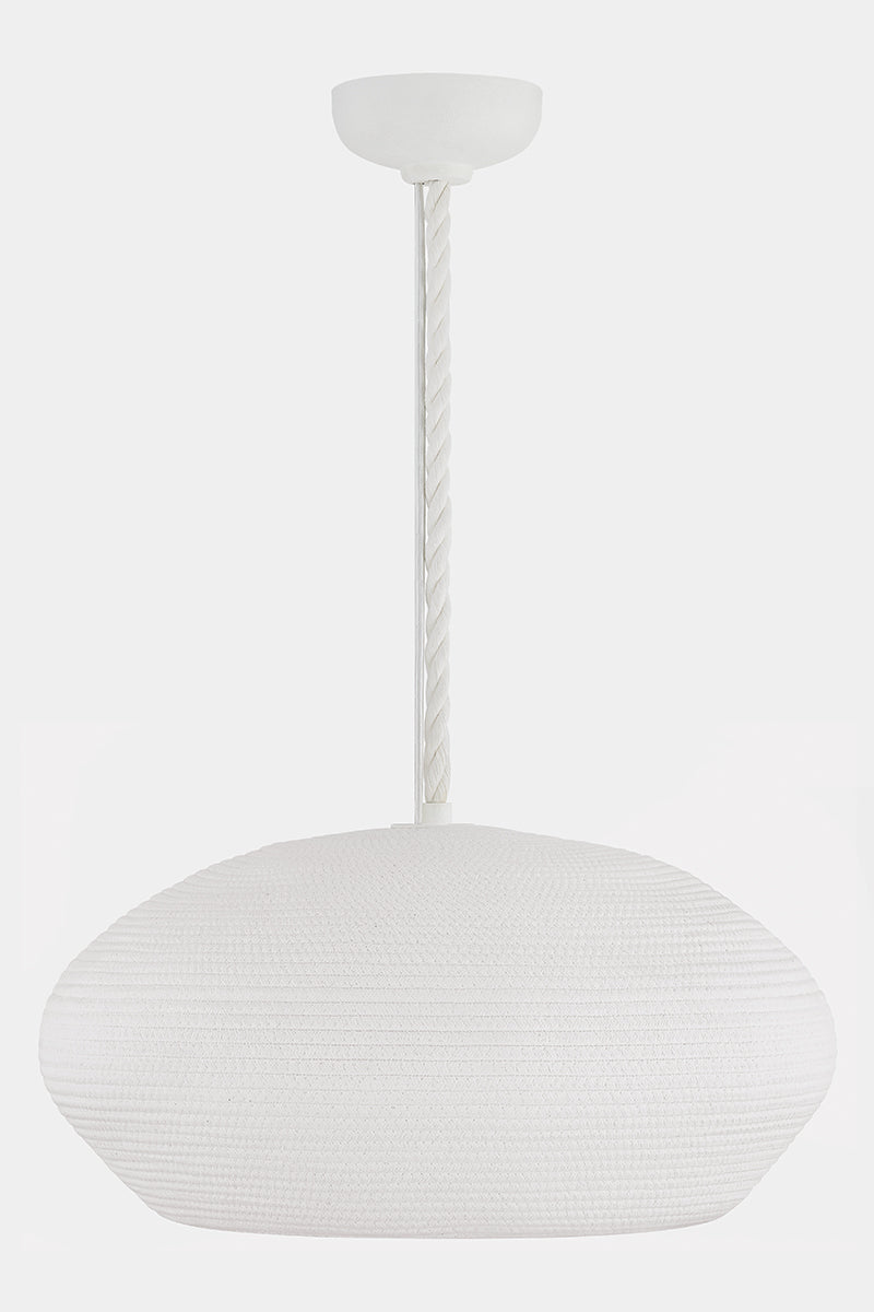 Hudson Valley Ferndale 24" Pendant in Gesso White, room setting 1